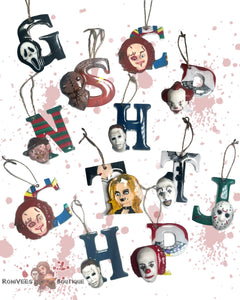 LE Slasher Letter Ornaments