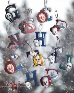 LE Slasher Letter Ornaments