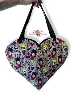 *LE* Beetlejuice Heart Tote Bag