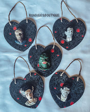 Load image into Gallery viewer, Valloween Monsters Heart Plaques