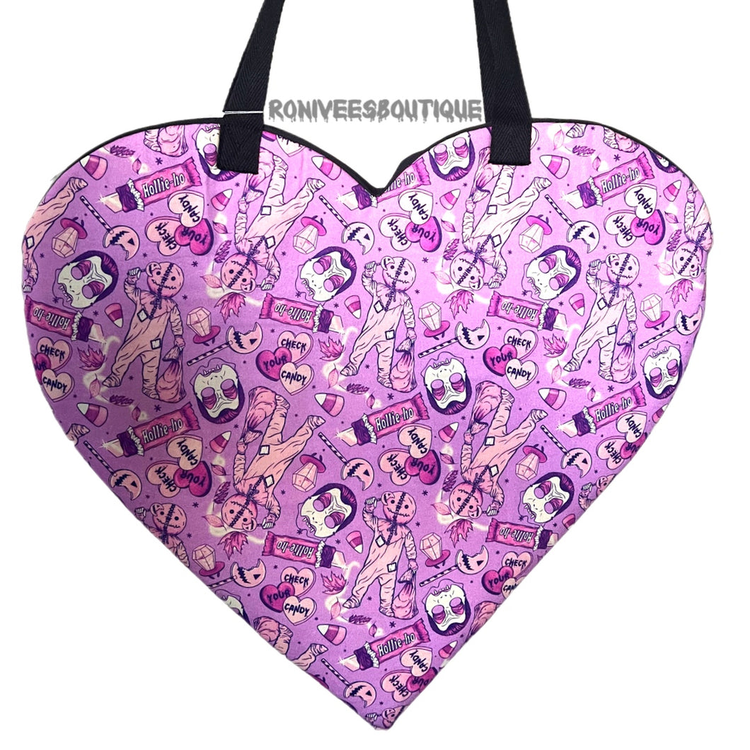 Pink Always Check Your Candy Heart Tote Bag
