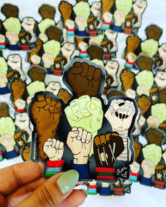 Monsters Stand With You Stickers Swirl Background