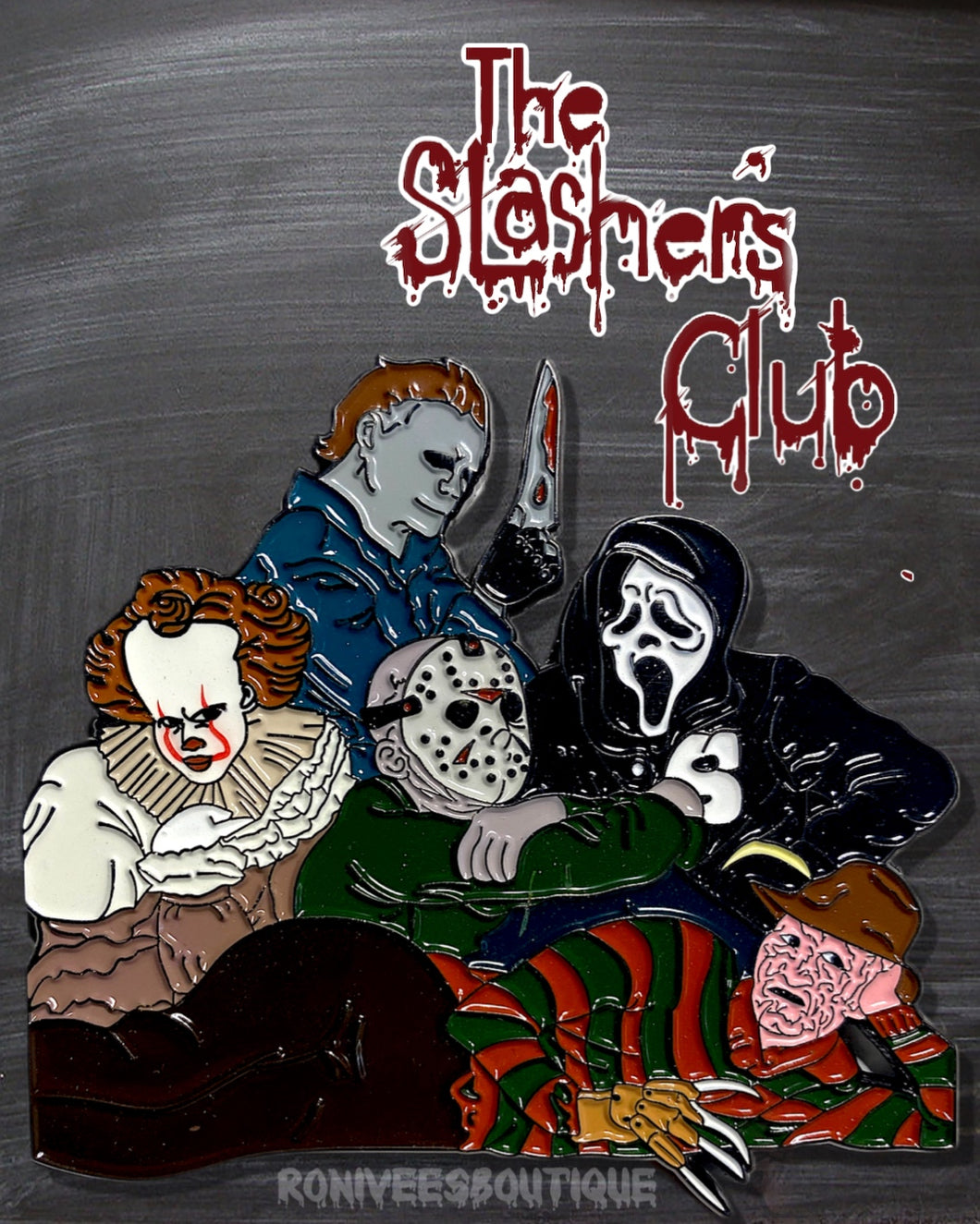 The Slashers Club Enamel Pin