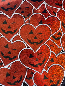 Red Glitter Jack o’Heart Stickers