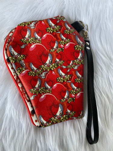 ClownFace Collage Wristlet