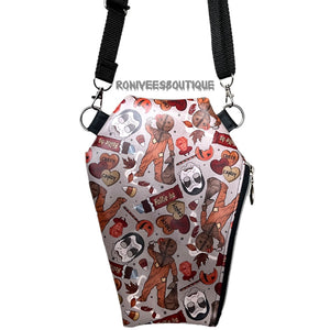 Large Always Check Your Candy Coffin Crossbody