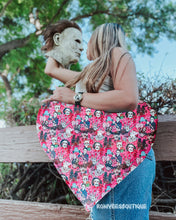 Load image into Gallery viewer, Pink Valloween Slashers Heart Tote Bag